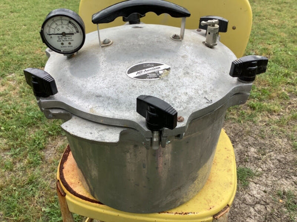 Vtg All American Pressure Cooker Canner No. 915 Cast Aluminum USA Tray 15.5 qt 2
