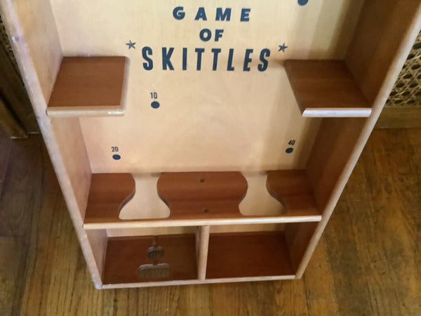 Vintage Skittles By Carrom Board game part wood wooden Only