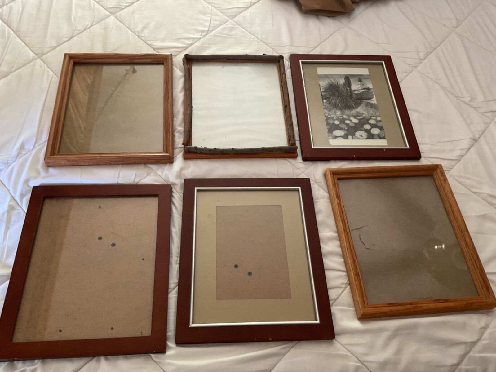 LOT  VINTAGE Wood wooden Picture Frames Gallery Wall 8 by 10