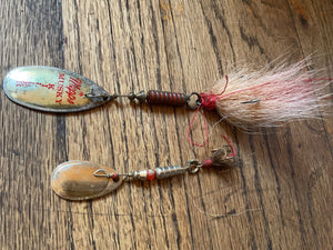 VINTAGE MEPPS AGLIA MUSKY KILLER # 5 AND A MUSKIE JIG