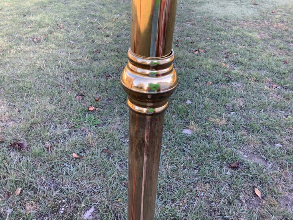 Vtg COAT hat rack Hollywood Regency brass gold metal mid century stand