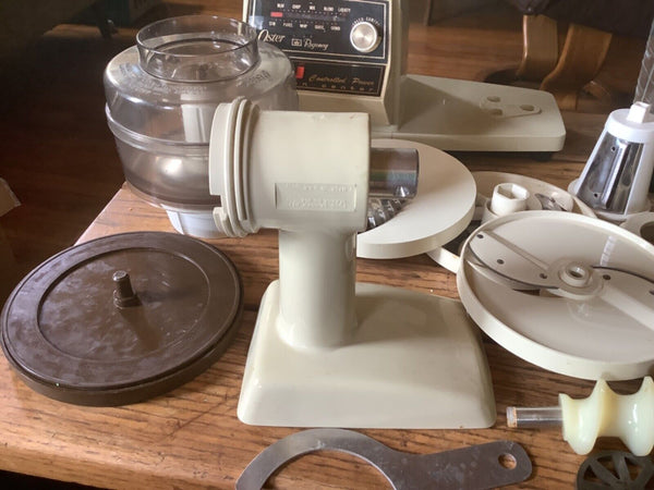 Vintage OSTER Regency Kitchen Center Mixer Blender Hooks Beaters Bundle Lot