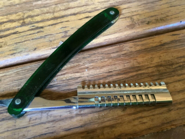 Vintage E. WECK Co. Hair Shaper Translucent Handle w/Leather Case