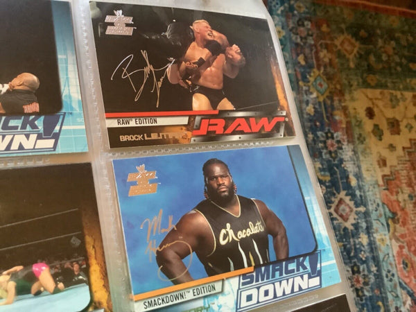 WWE Fleer 2002 Raw vs Smackdown card lot of 9