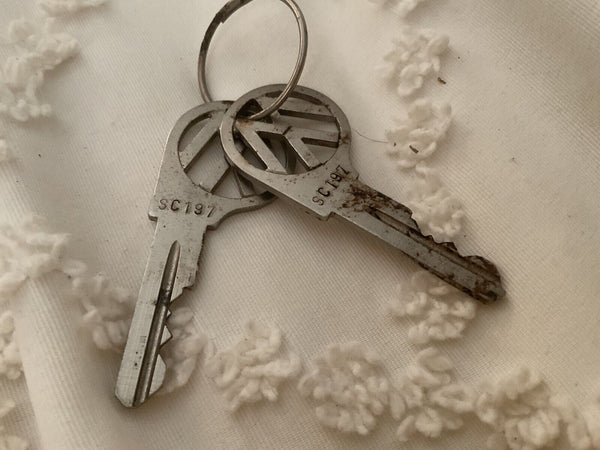 Vintage pair  Volkswagen  car Keys HUF  sc197