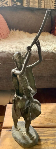 Vtg  statue sculpture african bronze sculpture mode aoa bp unmarked