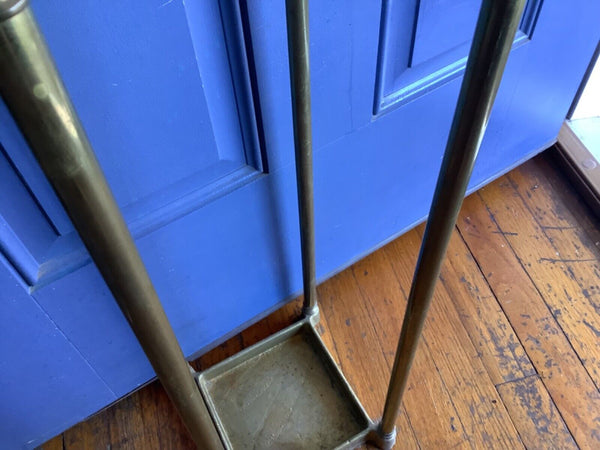 Vintage antique Brass  Umbrella Cane Stand rack holder Valet 4 Holders
