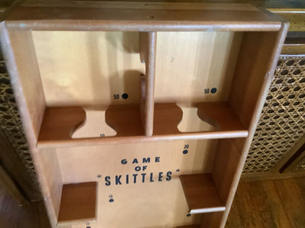 Vintage Skittles By Carrom Board game part wood wooden Only