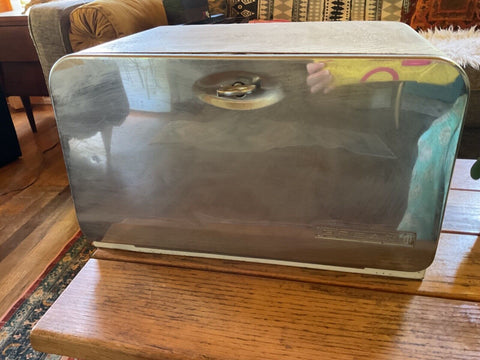 Chrome Bread Box VTG 50s Retro MCM  Beauty Pie safe Shelf breadbox