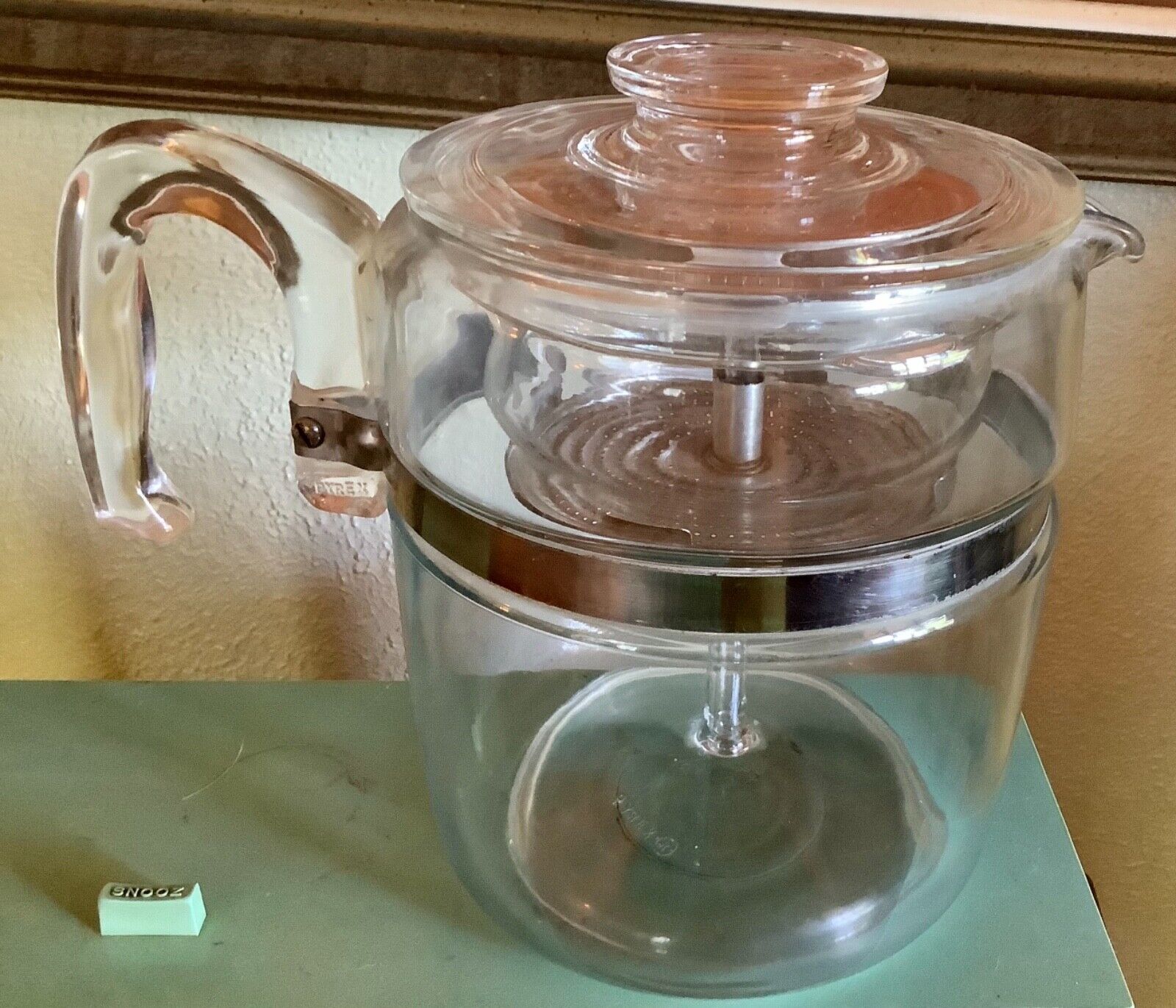 Vintage PYREX 7829 Flameware Glass Coffee Percolator Pot Tall 9 Cup