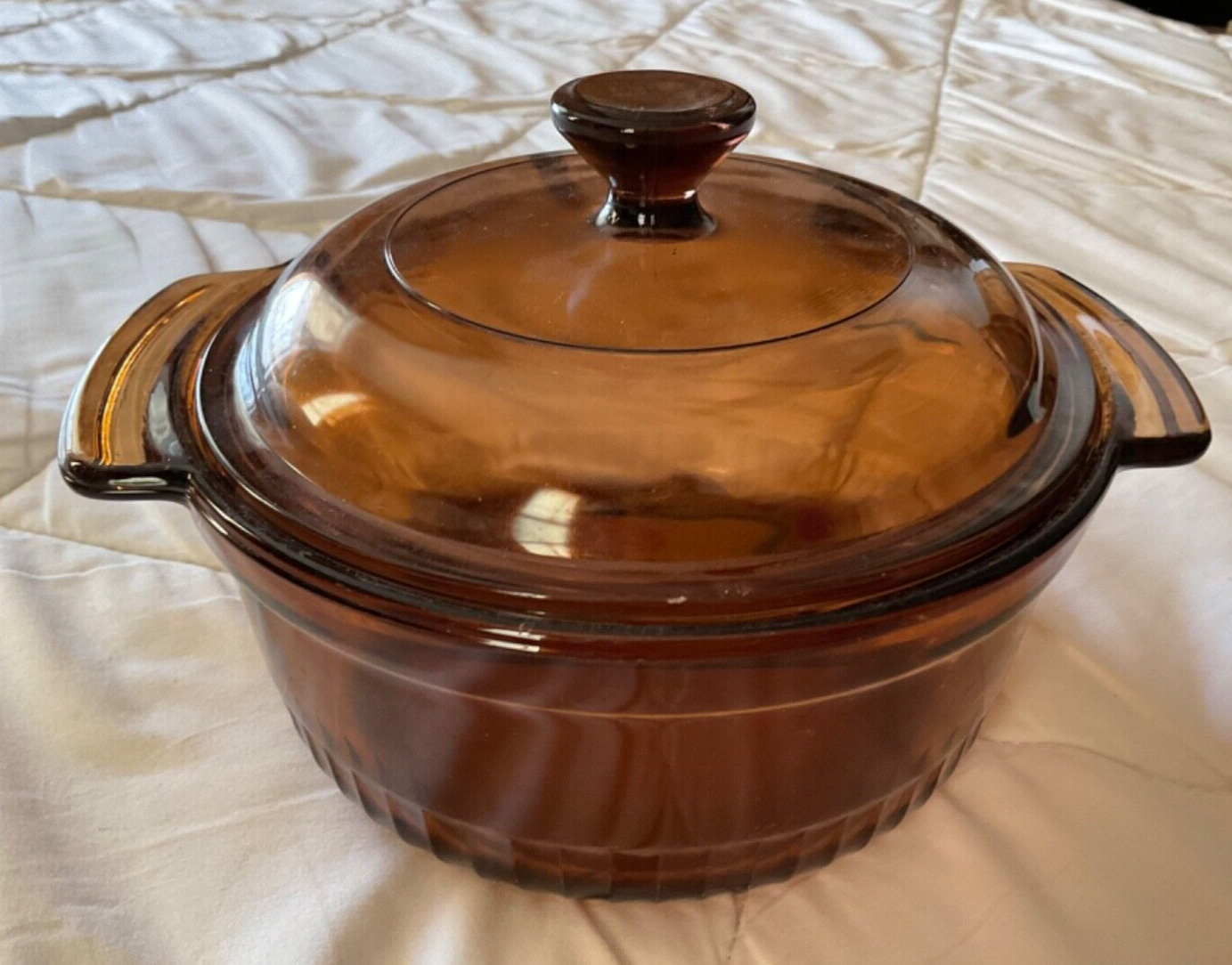 Anchor Hocking Brown Glass Casserole Dish VINTAGE ANCHOR