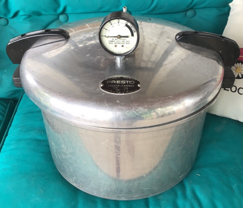 Vintage Presto 7-B Aluminum Pressure Cooker Canner 16 Quart +