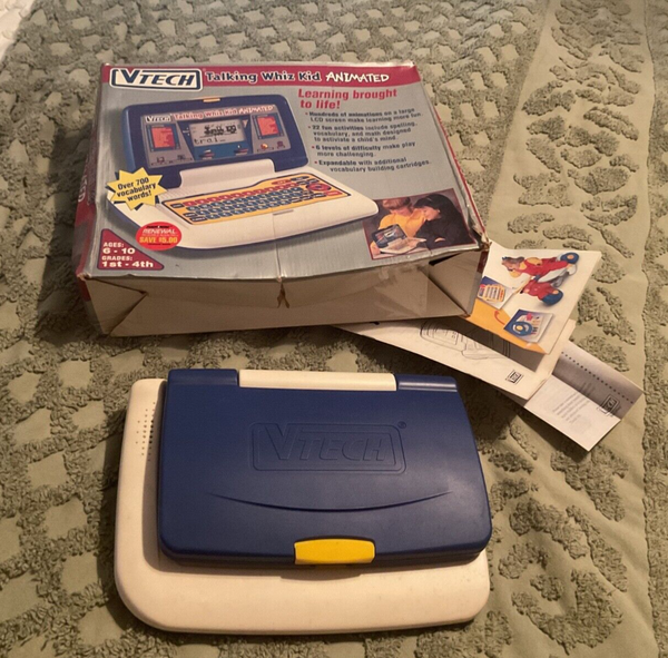 VTech Talking Whiz Kid Power Mouse Deluxe Laptop Teste , Manuals and Box