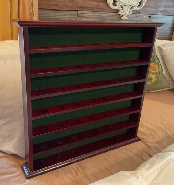 49 Golf Balls Display wall chest Cabinet Case Shelf Wooden  wood 7 Tier Vintage