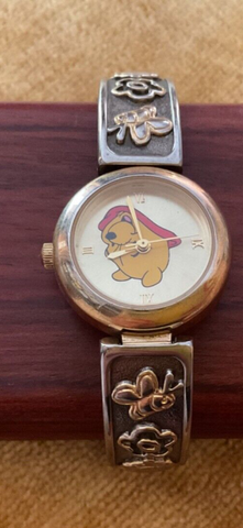 Vintage Disney Store Winnie The Pooh Bear Watch Bees Trees Hunny Tummy Works VTG