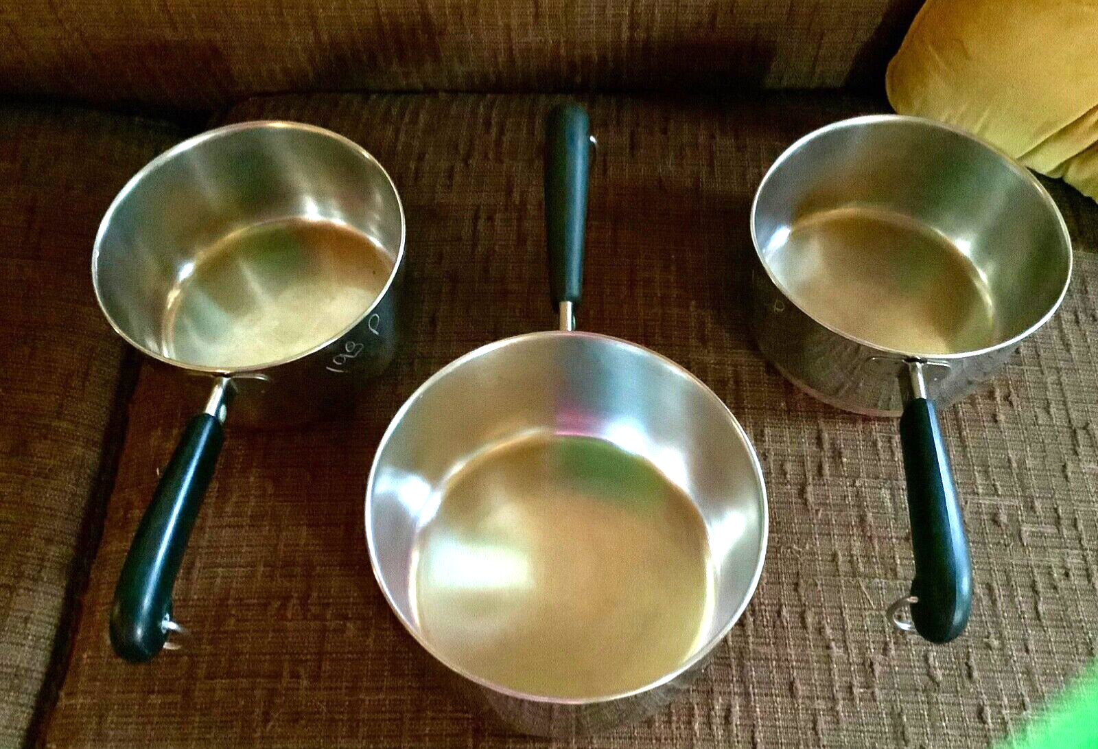 Vtg lot 3 Revere Ware Vintage 1  1/2  1 Qt Sauce Pan pot  Copper Bottom