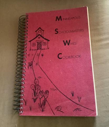 Vtg Minneapolis schoolmasters WIVES COOKBOOK booklet book 1966