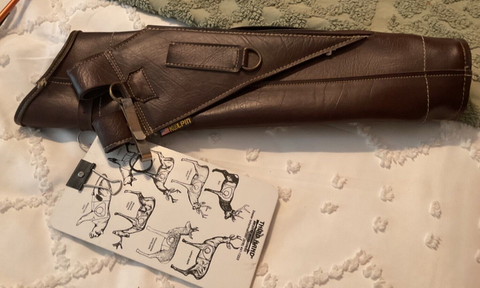 Vintage KOLPIN Brown Archery Quiver With Zipper Pouch case