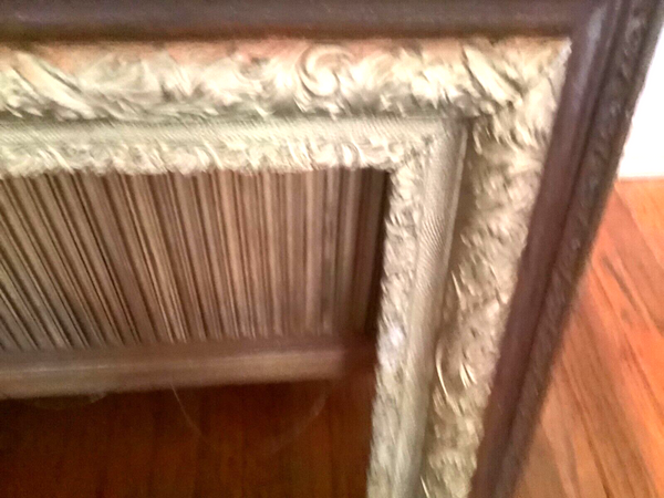 VINTAGE antique Wooden wood gold gesso gilt leaf Large Picture painting  Frame 2