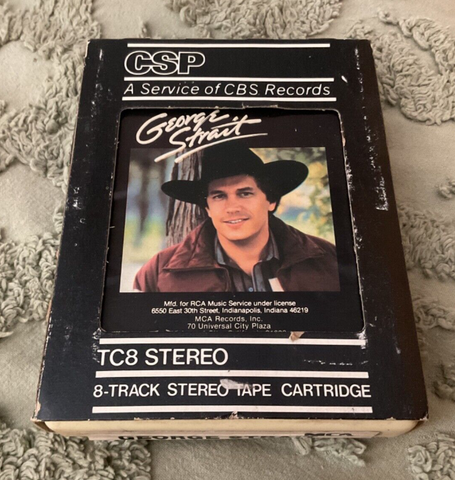 Vtg George Strait - Greatest Hits 8 Track Tape CPS records TC8 Stereo