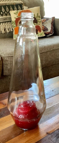 Lave Lite Vintage Original Replacement Glass Bottle red Light Lave Lamp