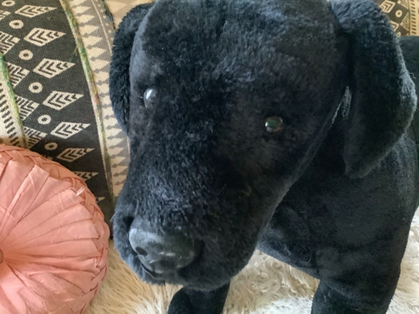 Jumbo Giant plush stuffed Black Labrador Dog  animal