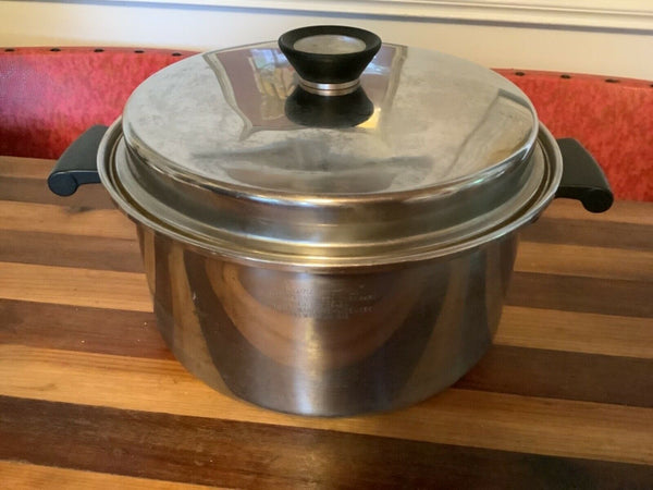 VTG Regal Ware Duncan Hines 3 Ply 18-8 Stainless Steel 6 Qt Stock Pot Dutch Oven