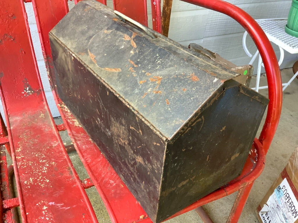 Vintage Foot Locker US Army Trunk Chest +Tray SAMSON SHWAYDER BROS