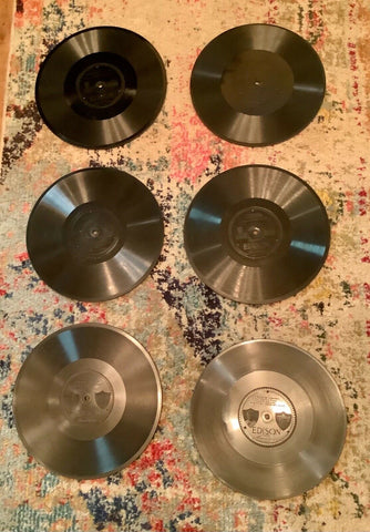 Vtg lot 7 Thomas Edison Diamond Disc records  thick 78