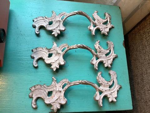 LARGE lot 3 French Provincial Vintage Antique Drawer Pull Handle