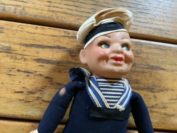 Vintage Antique British Sailor Doll  WWII Era