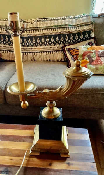 Vintage antique Dragon Genie Ethan Allen Chapman Brass Desk table Lamp Rare