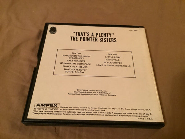 The Pointer Sisters - That's A Plenty - 7 1/2 ips  Reel to Reel Tape