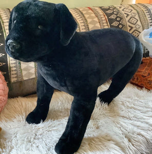 Jumbo Giant plush stuffed Black Labrador Dog  animal