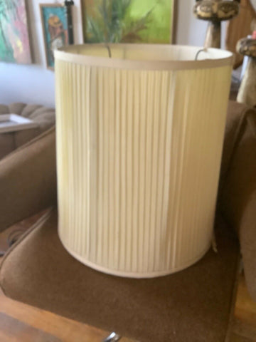 Vtg  Mid-Century modern mcm retro pleated Drum Table Lamp Shade