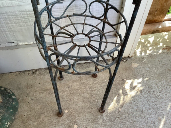 Vintage Wrought Iron 2 Plant Stand Plantstand tier tiered pot holder planter