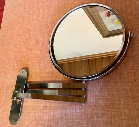 Vintage Henry Baron Extending scissor Vanity Magnifying vanity Mirror chrome