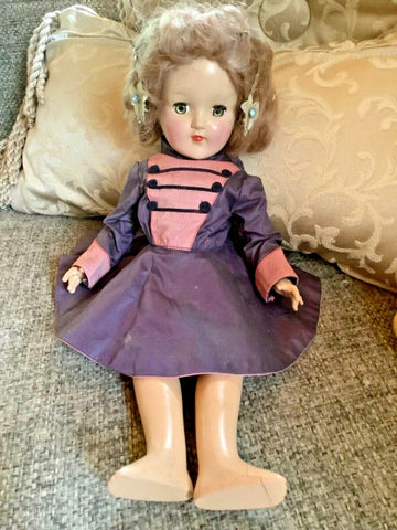 Vintage Ideal  P-90 Toni Hard Plastic Strung Doll 14"  Dress no shoes