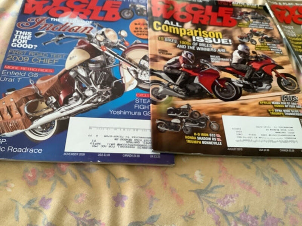 Cycle World Magazine 2009 2010 lot 7 Harley Indian Barracuda