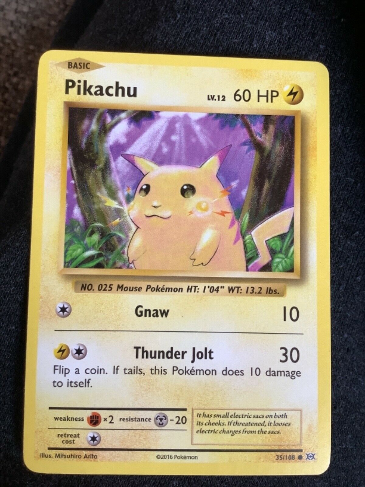 Pikachu - Pokémon - 2016 LV.12 35/108 - Nice Card Priced Well Below Others!