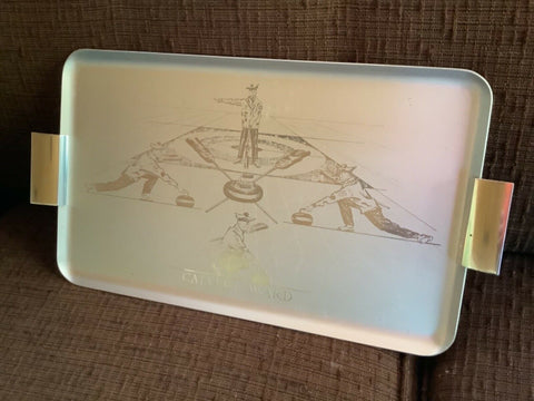 Vintage Canada Calvert Award Aluminum Serving Tray Plate rare