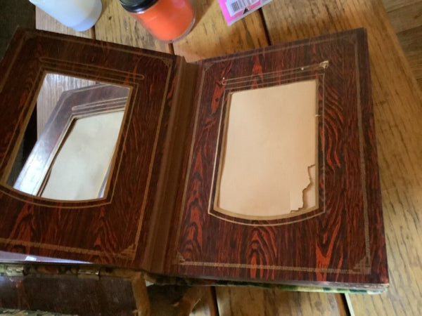 Vintage Victorian 1890s Photo picture  Album with Stand Mirror