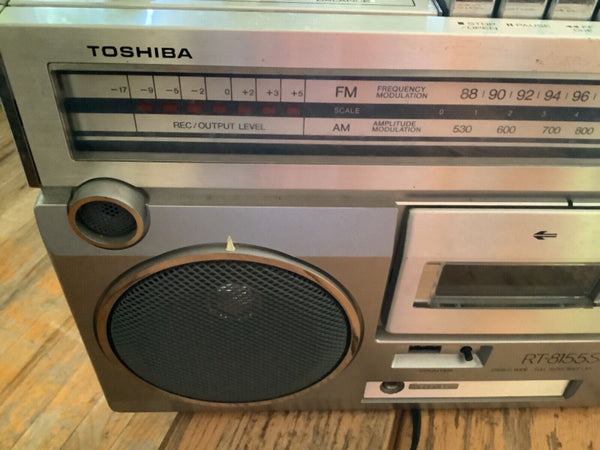 Vtg Toshiba Dynamic Sound RT8155S Boom Box Ghetto Blaster stereo radio tape