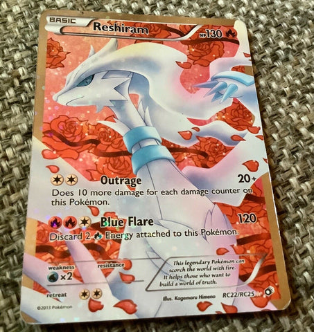 Pokemon Reshiram Full Art Legendary Treasures: Radiant Collection RC22/RC25