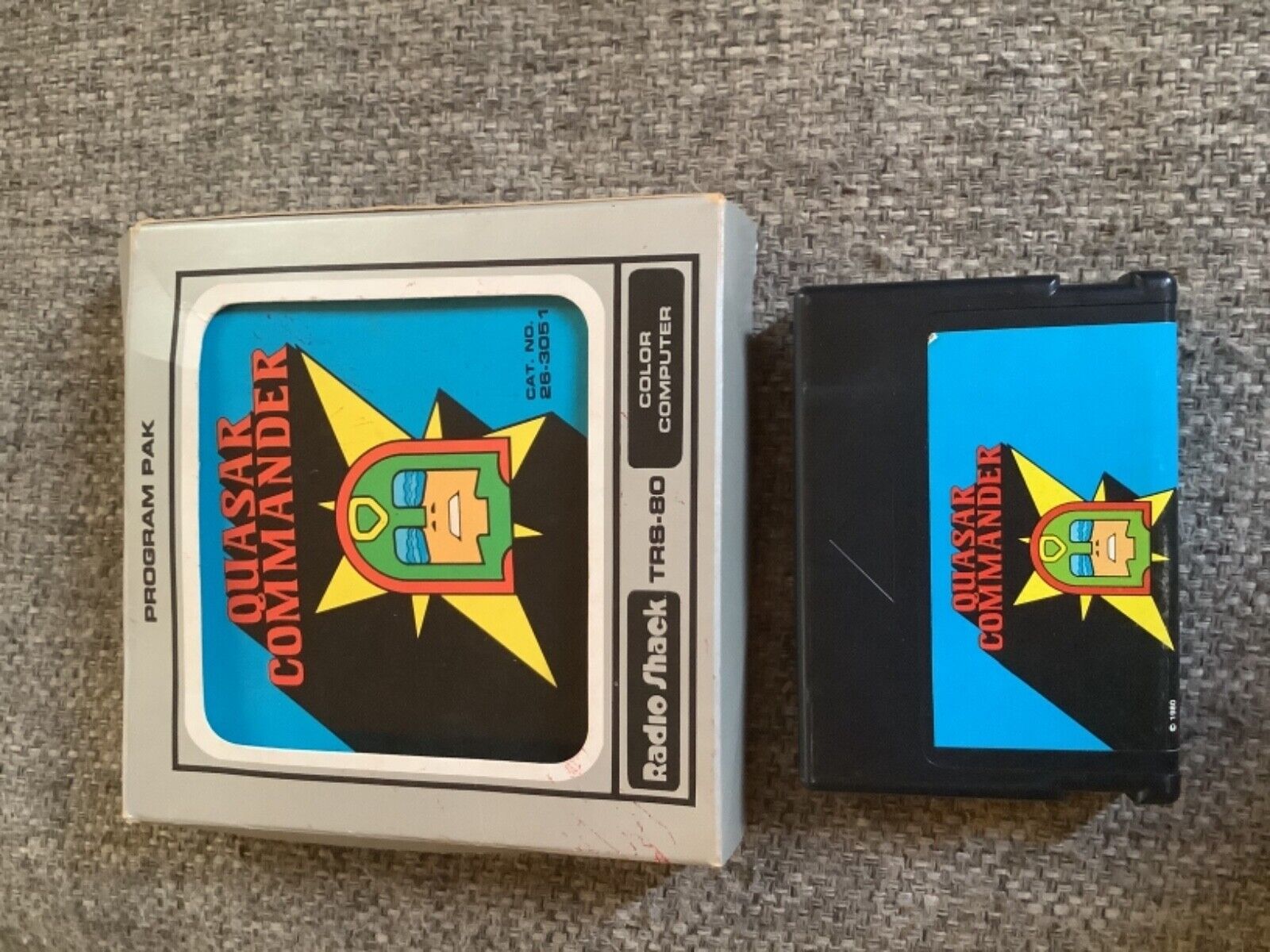 Quasar Commander Radio Shack TRS-80 Tandy Color Video Game Complete 80s Retro