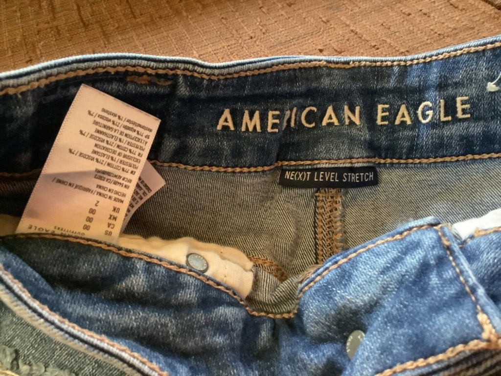 American Eagle Shorts Womens 0 Next Level Stretch Hi-Rise Shortie Med