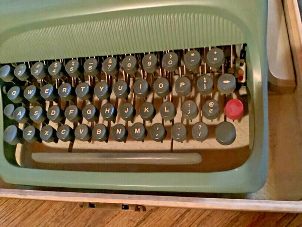 Vintage Olivetti Underwood Studio 44 Typewriter w/ Case, Papers & Cover