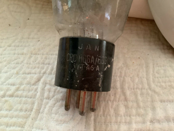 Vtg RCA CRC 866A VT-46A JAN Military valve tube rectifier