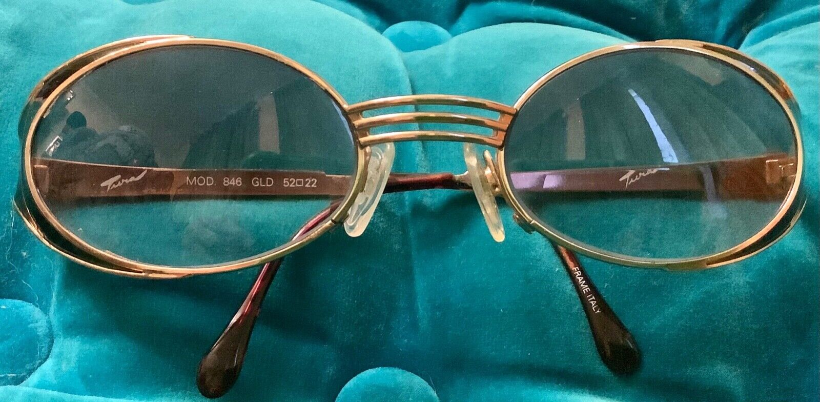 Vintage  Tura Mod Eyeglasses Sunglasses Gold 846 gld 52 22 Italy