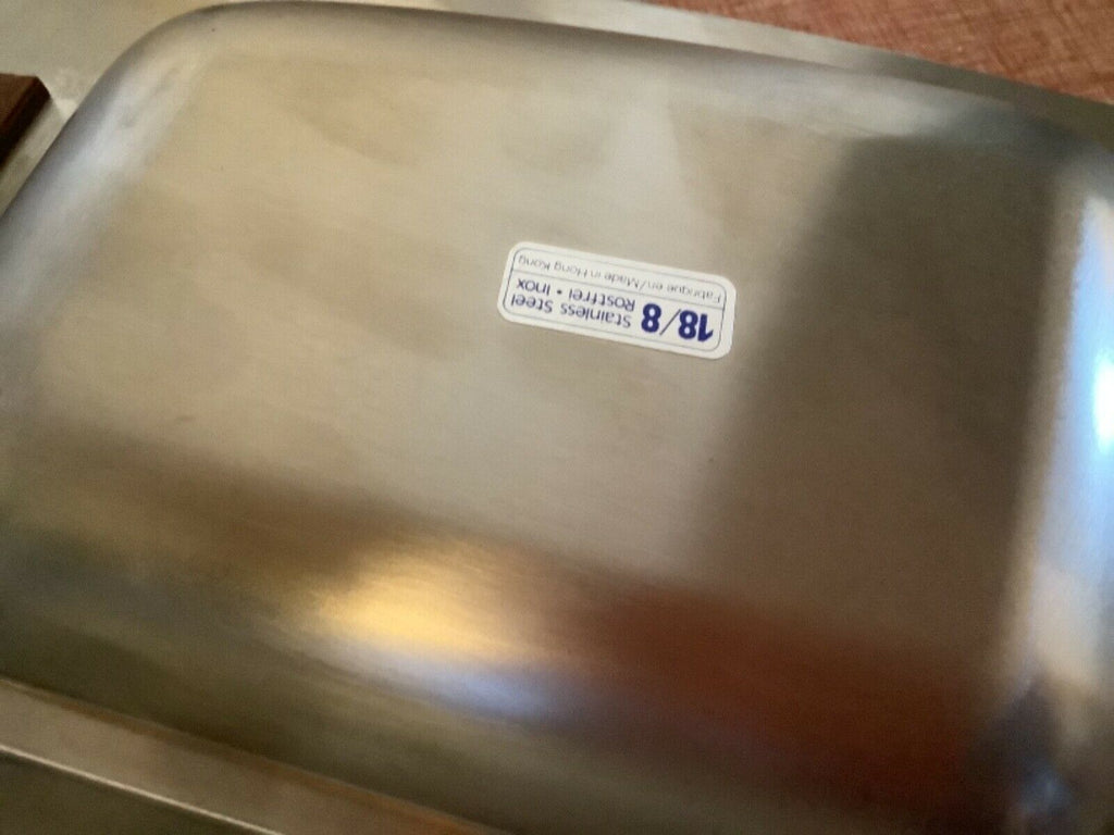 Vtg Rostfrei Inox 18/8 Stainless Steel Divided food cafeteria trays te